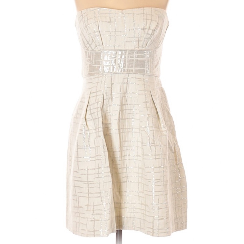 Strapless Cream Cocktail Dress Size 4